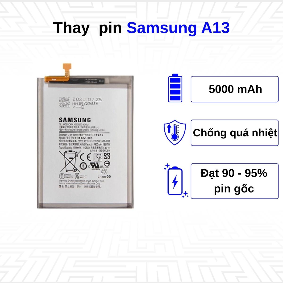 Thay pin điện thoại Samsung Galaxy A13