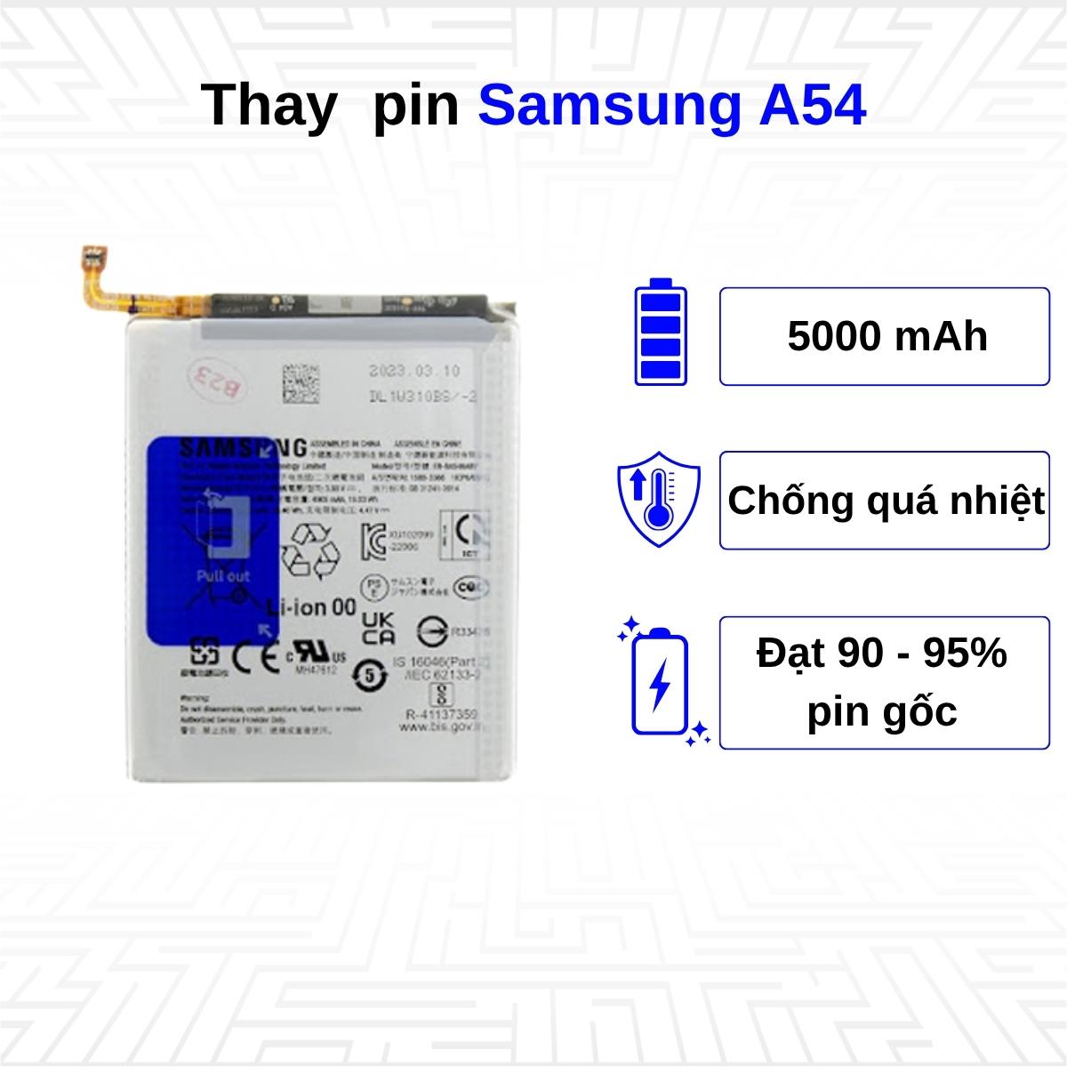 Thay pin điện thoại Samsung Galaxy A54