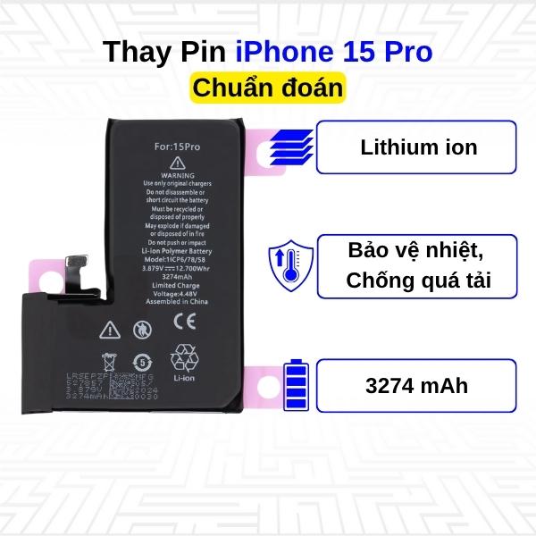 Thay Pin iPhone 15 Pro - Chuẩn đoán
