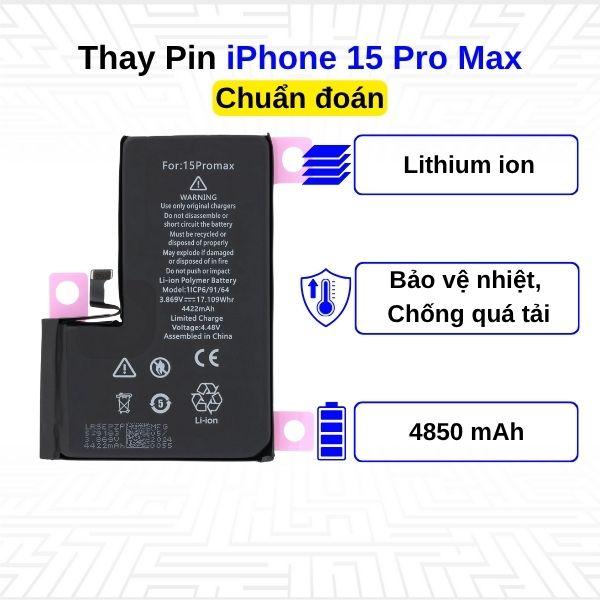 Thay Pin iPhone 15 Pro Max - Chuẩn đoán