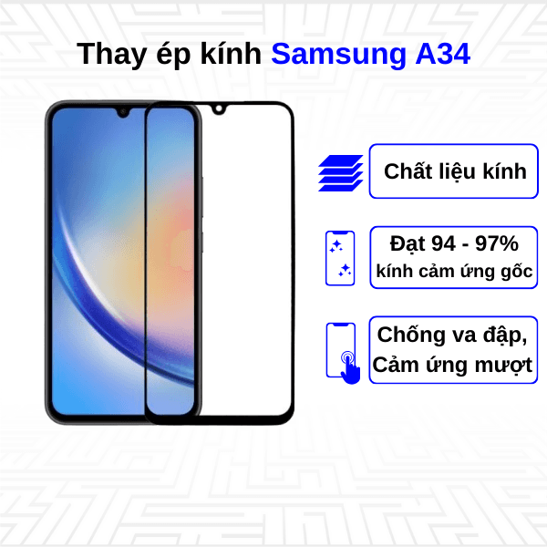 Ép kính màn hình Samsung Galaxy A34