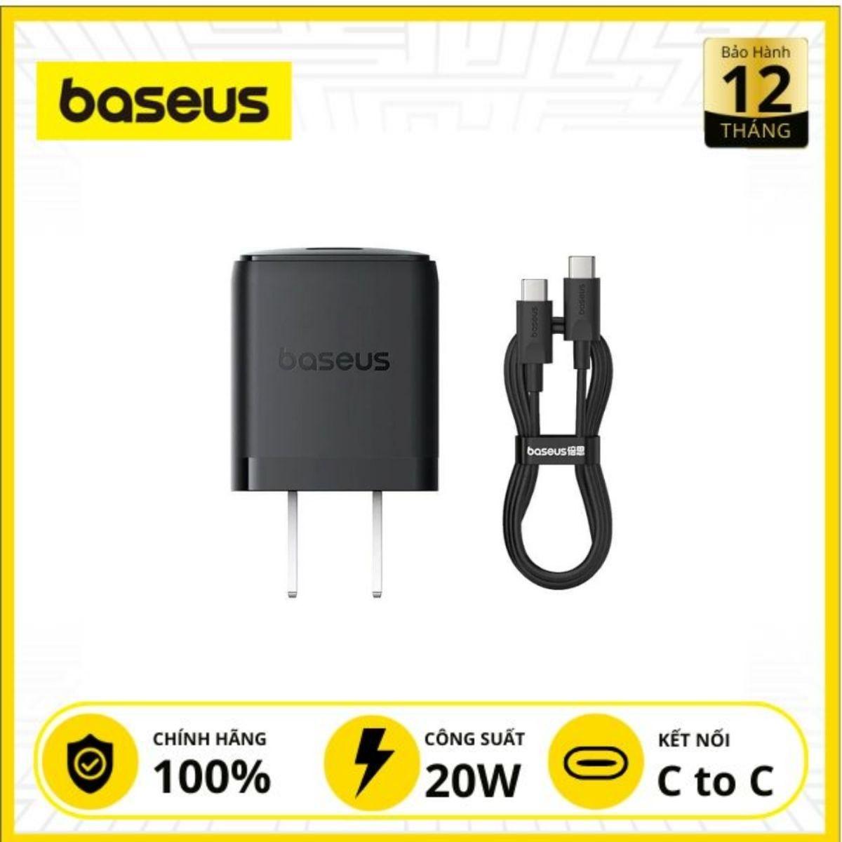 Bộ Sạc Baseus Palm 1C 20W US Chính Hãng