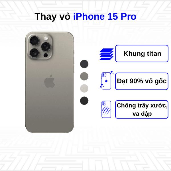 Thay vỏ iPhone 15 Pro