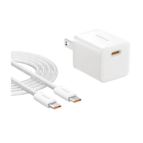Bộ Sạc nhanh Baseus GaN5 Mini 1C 25W (Cáp C-C 100W dài 1M)