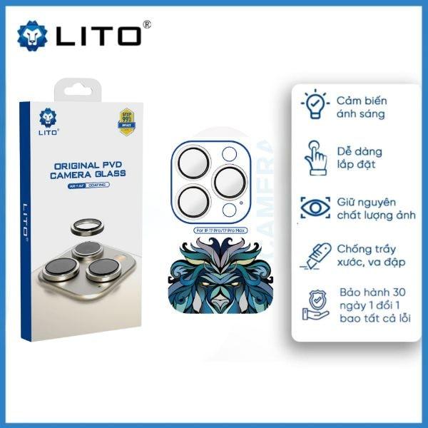 Miếng Dán Bảo Vệ Camera LITO Viền Kim Loại Màu Cao Cấp Cho iPhone 17 Pro|17 Pro Max