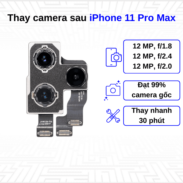 Thay camera sau iPhone 11 Pro Max