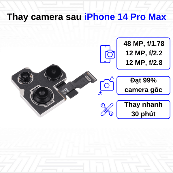 Thay camera sau iPhone 14 Pro Max