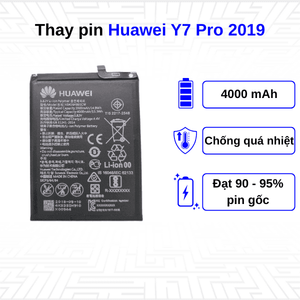 Thay pin điện thoại Huawei Y7 Pro 2019