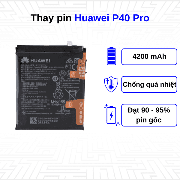 Thay pin điện thoại Huawei P40 Pro