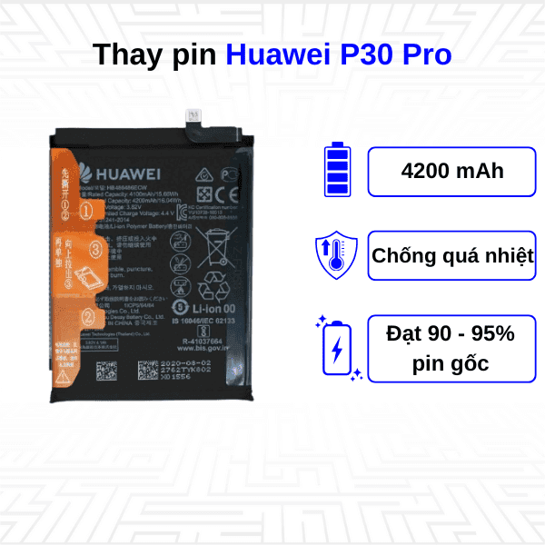 Thay pin điện thoại Huawei P30 Pro