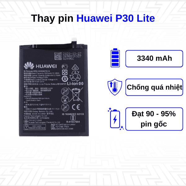 Thay pin điện thoại Huawei P30 Lite