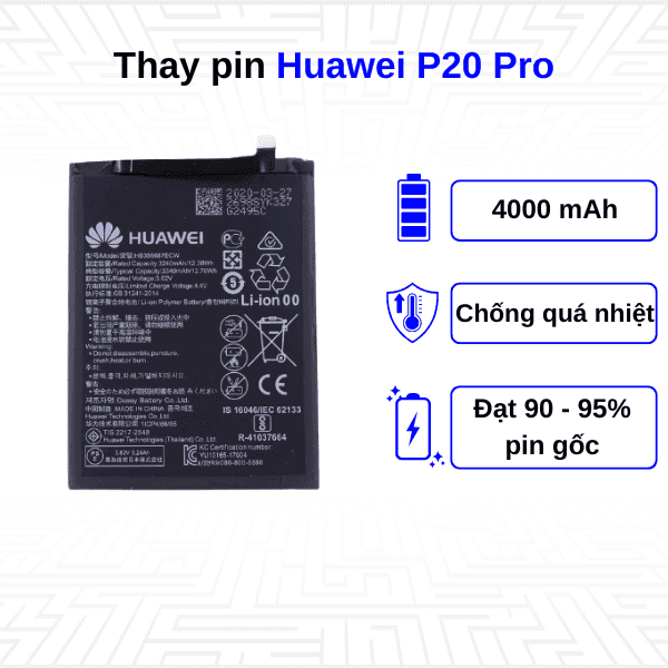 Thay pin điện thoại Huawei P20 Pro