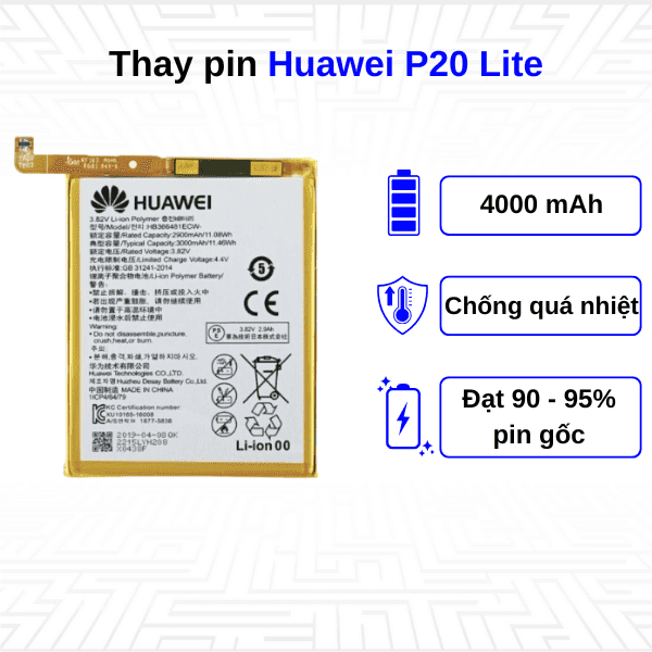 Thay pin điện thoại Huawei P20 Lite