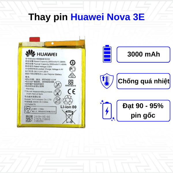 Thay pin điện thoại Huawei Nova 3E