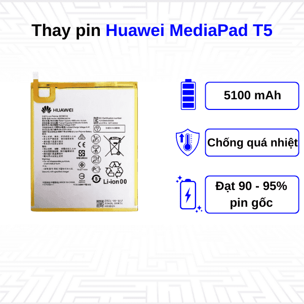 Thay pin điện thoại Huawei MediaPad T5