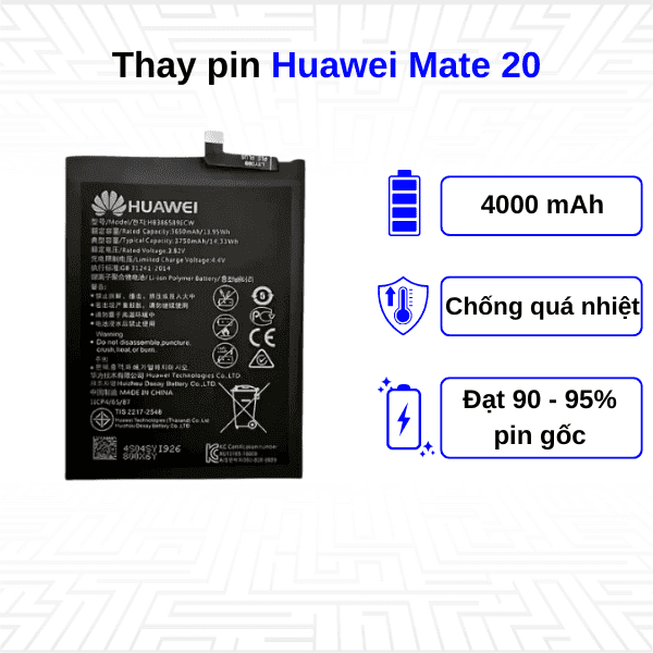 Thay pin điện thoại Huawei Mate 20