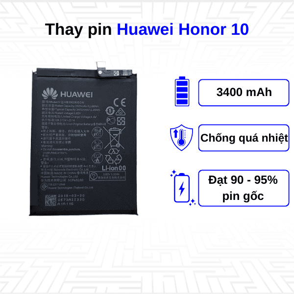 Thay pin điện thoại Huawei Honor 10