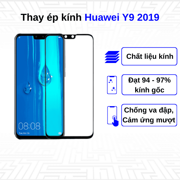 Ép kính màn hình Huawei Y9 2019