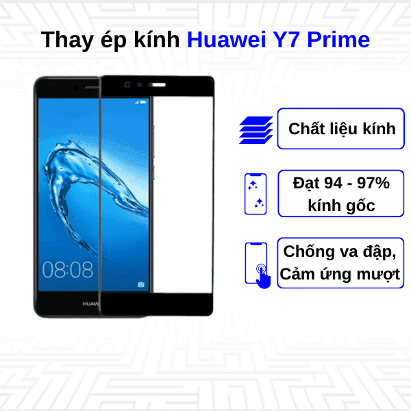 Ép kính màn hình Huawei Y7 Prime