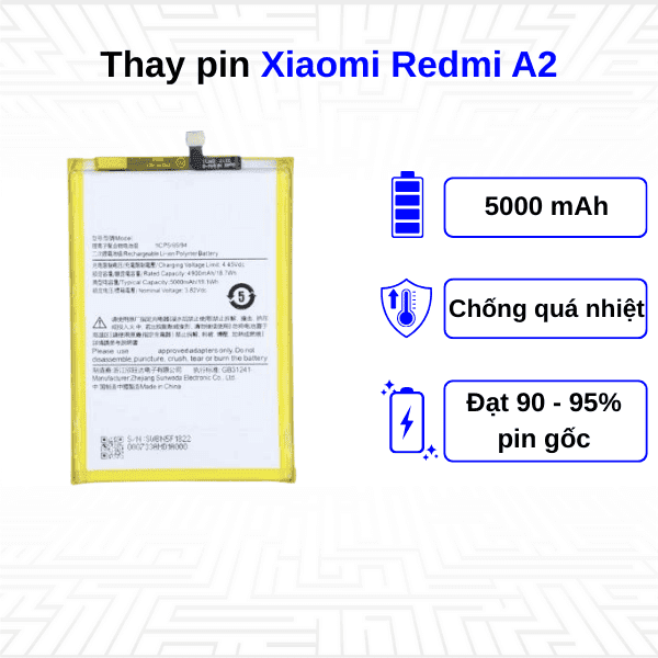 Thay pin điện thoại Xiaomi Redmi A2