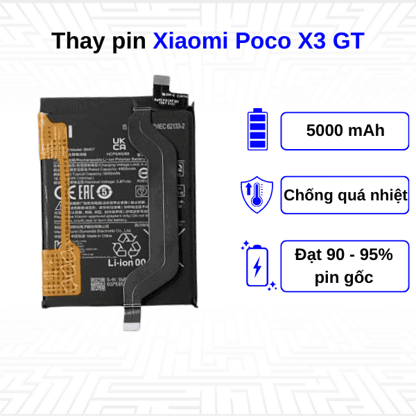 Thay pin điện thoại Xiaomi Poco X3 GT