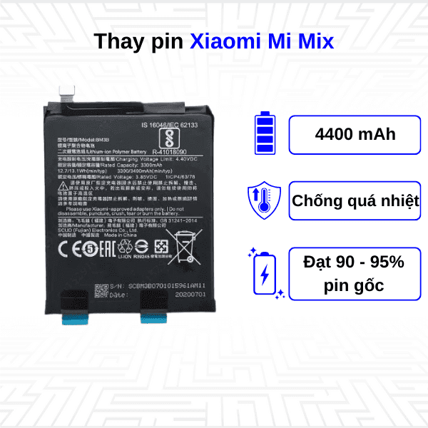 Thay pin điện thoại Xiaomi Mi Mix