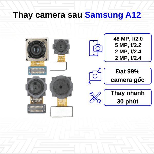 Thay Camera sau Samsung Galaxy A12