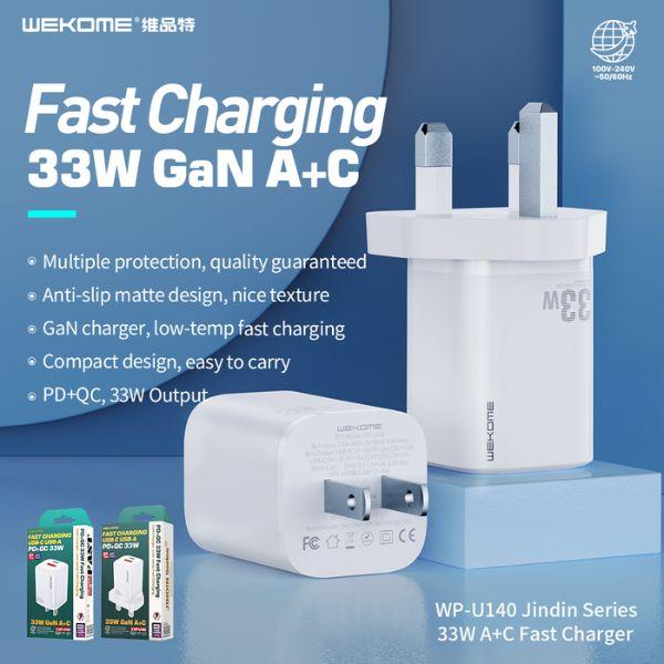 Củ Sạc WEKOME WP-U140 GaN 33W A+C