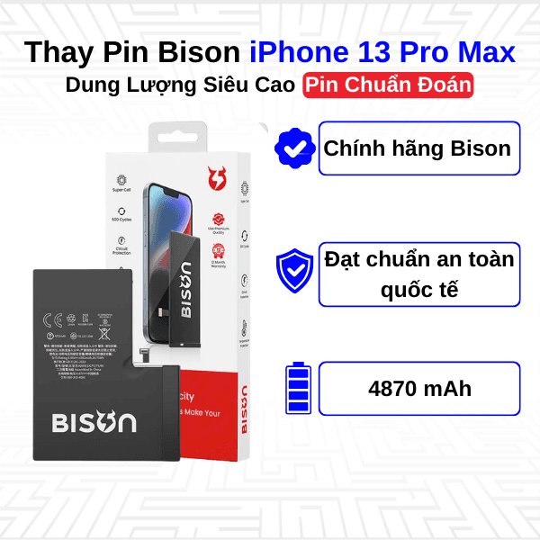Thay Pin iPhone 13 Pro Max - Chính Hãng Bison