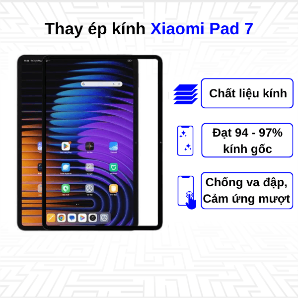 Ép kính Xiaomi Pad 7