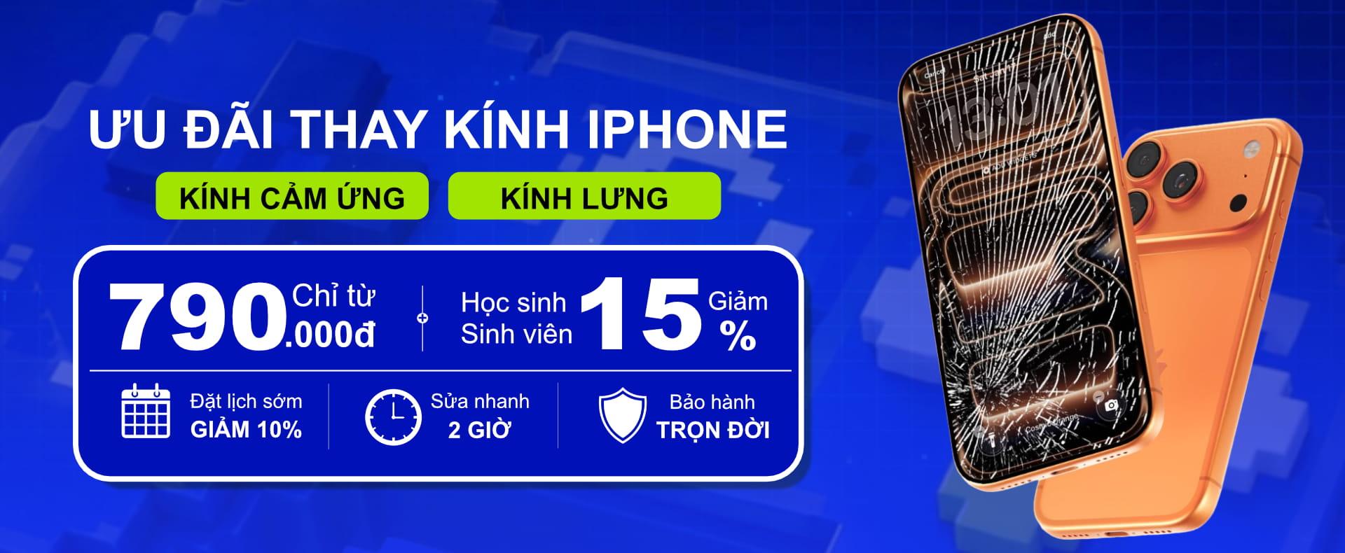 THAY KÍNH IPHONE - CHỈ TỪ 79K